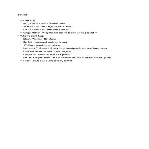 survivor | DOCX