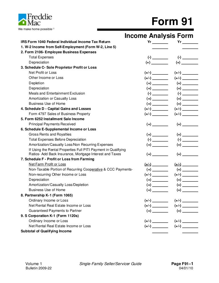 Blank 91 Form