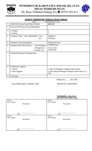 Contoh SPPD | PDF