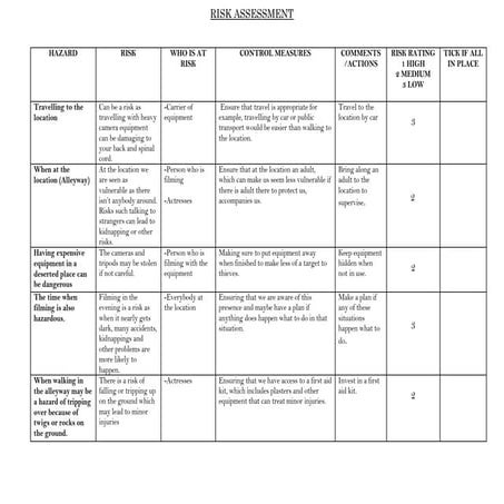 Risk assessment | DOCX