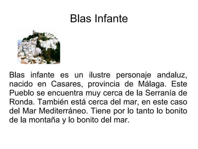 Presentación sobre Blas Infante