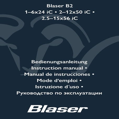 Blaser Riflescopes B2 | Optics Trade | PDF