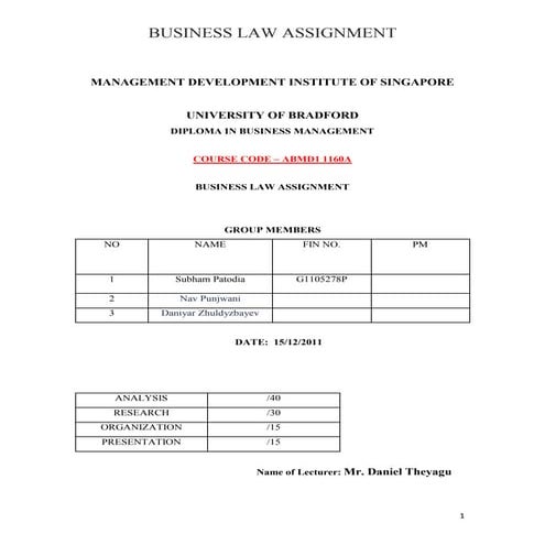 Bl assignment1 final | DOCX
