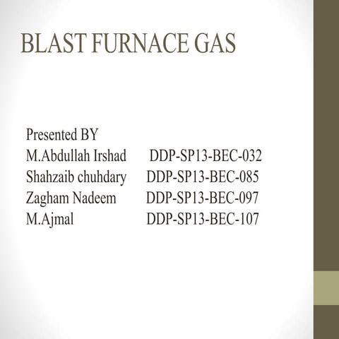 Blast furnace gas
