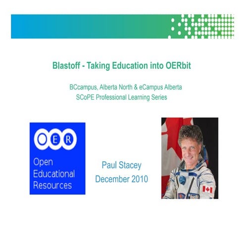 Blastoff - Taking Education into OERbit