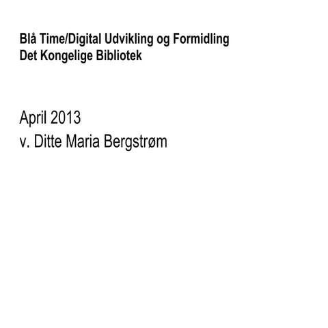 Blå time medier og mobil