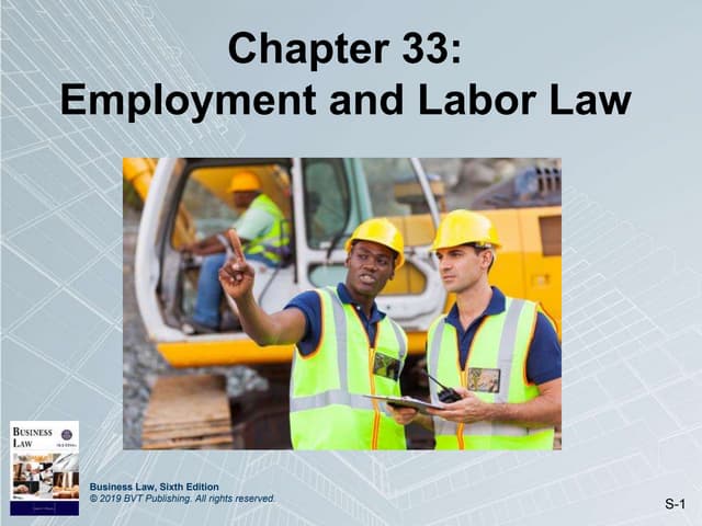 Chapter 33: Employment and Labor Law