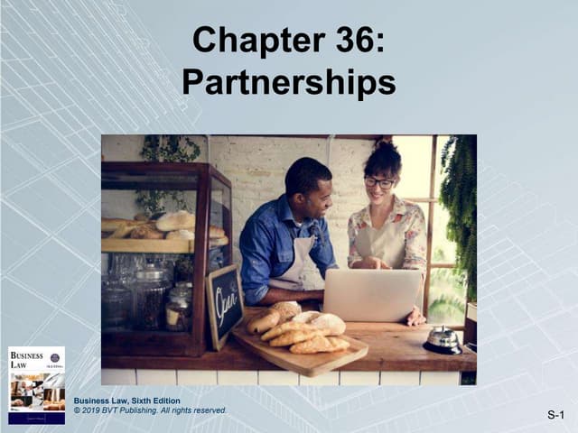 Chapter 36: Partnerships