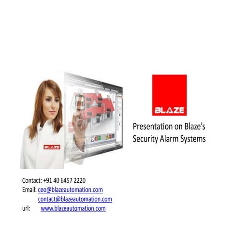 Blaze automation security alarms product profile may 2012