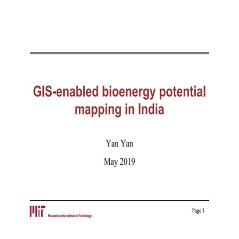GIS-enabled bioenergy potential mapping in India 