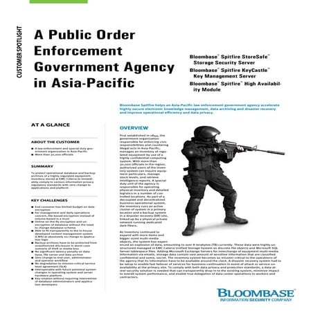 Customer Success - A Public Order Enforcement Government Agency in Asia-Pacific
