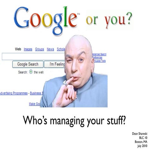 You or Google? Who Controls Your Identity