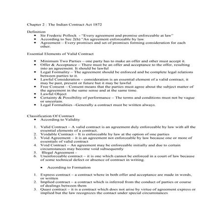 Indian contract act Notes