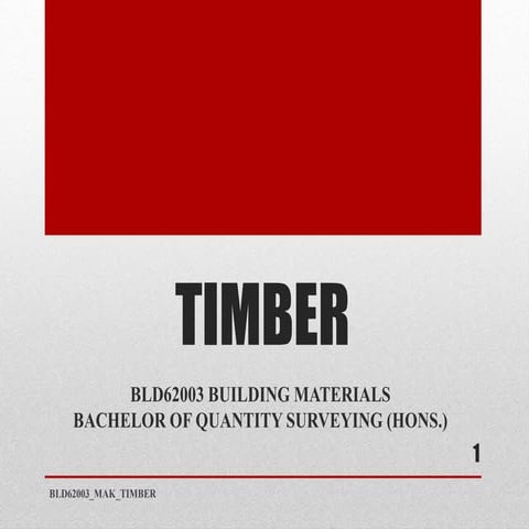 Timber- Building material | PPTX