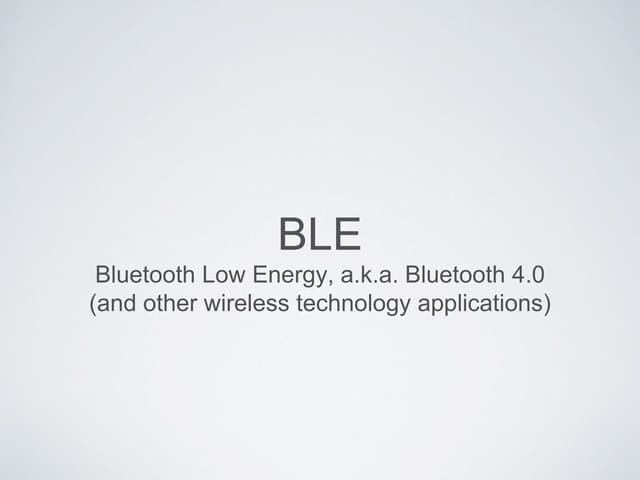 So, you want to build a Bluetooth Low Energy device?