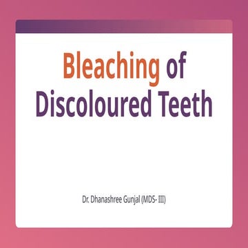 Vital and non vital Bleaching of teeth / teeth whitening