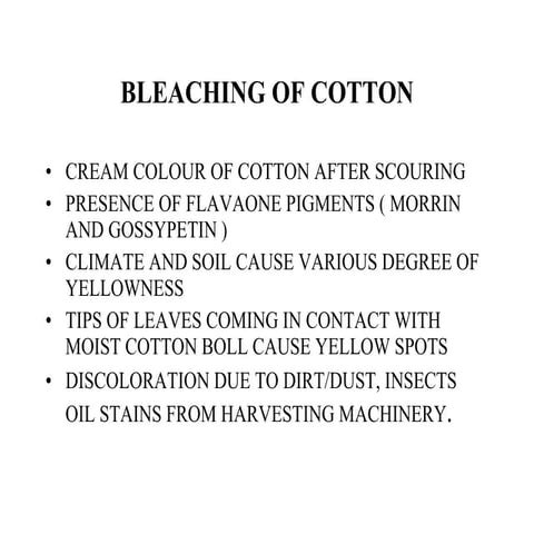 Bleaching process in textile processing | PDF