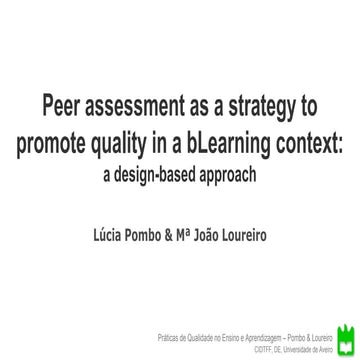 Blearning praticas qualidade_ua_pombo&loureiro