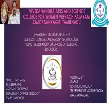 Clinical laboratory technology~Bleeding Disorder | PDF
