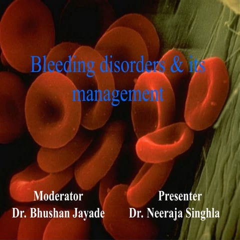 bleeding disorders different types and its adverse reactions