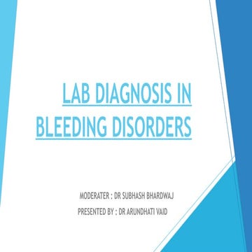 Laboratory approach to bleeding disorders | PDF