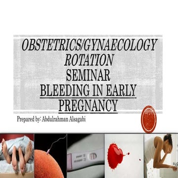Bleeding in early pregnancy | PPTX