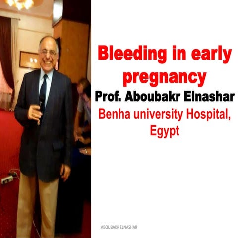 Bleeding in early pregnancy 