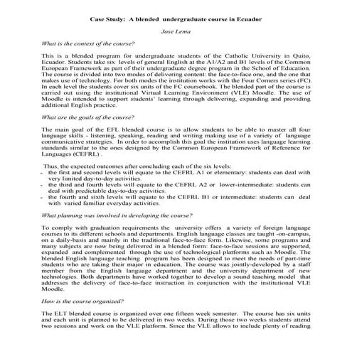 Case Study: Blended Language Program