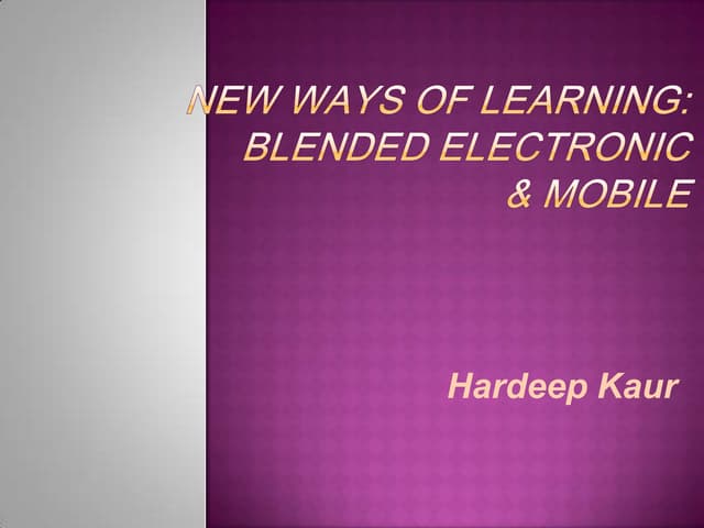 Blended learning