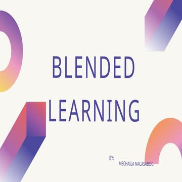 BLENDED LEARNING for students  powerpointpptx