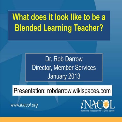 Blended Learning: What does it look like for a teacher?