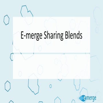 E-merge - Sharing Blends - Actiegericht onderwijs