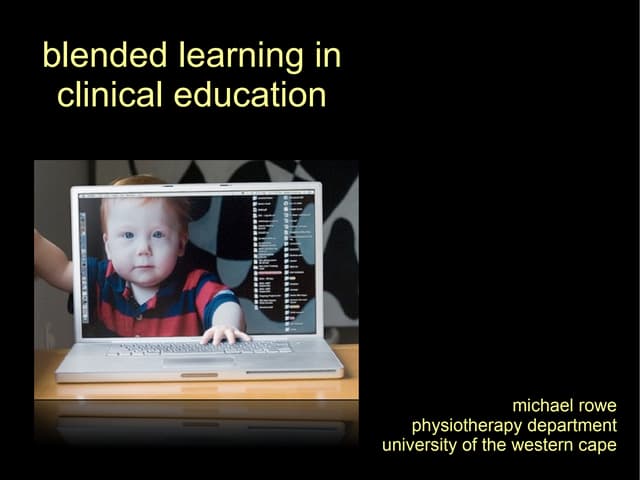 Blended learning in clinical education