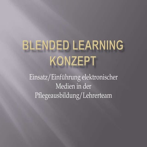 Blended learning konzept