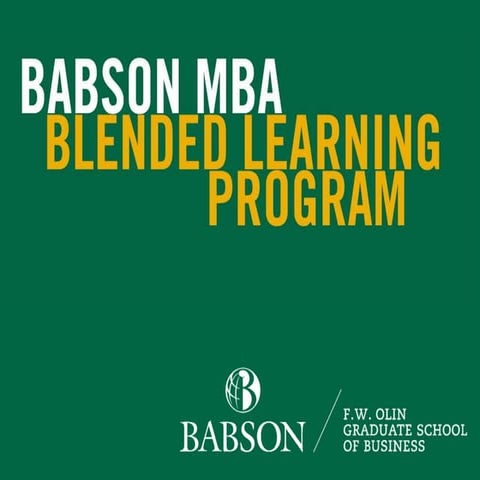 Babson MBA Blended Learning Program