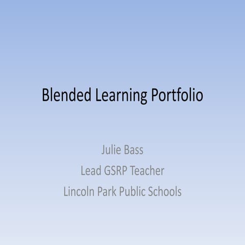 Blended learning portfolio