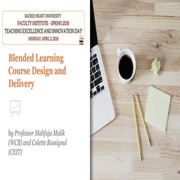 Blended Learning: Strategies for Course Design and Delivery   By Mahfuja Mali...