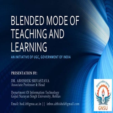 Blended mode of teaching and learning