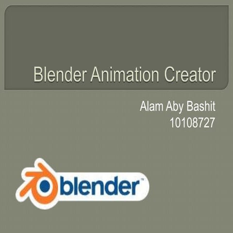 Blender animation creator