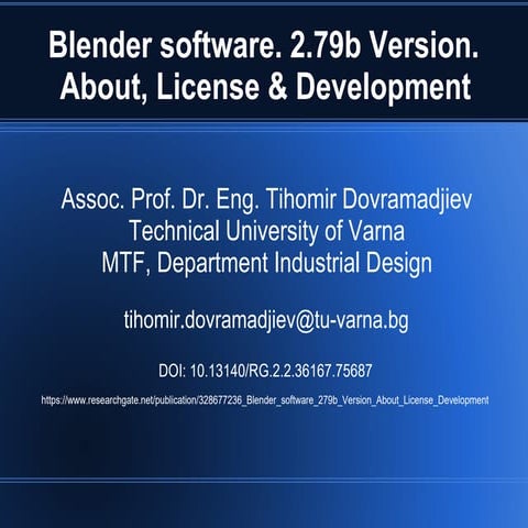 DrTAD Blende software. 2.79b Version. About License & Development 