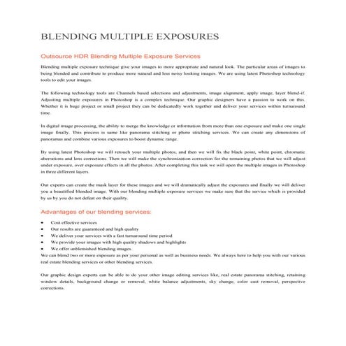 Blending multiple exposures