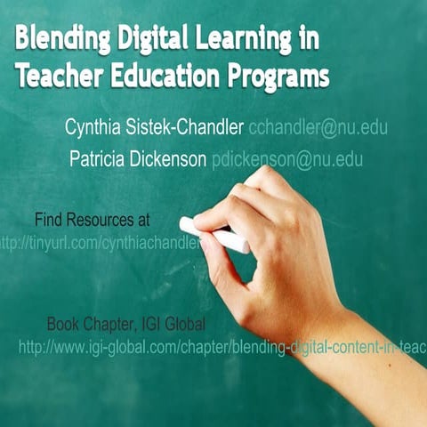 Blending Digital Content in Teacher Education Programs