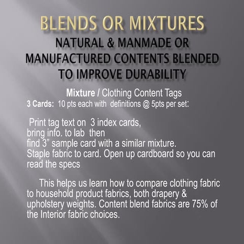 Textile Fabric Blends or content mixture durability | PDF