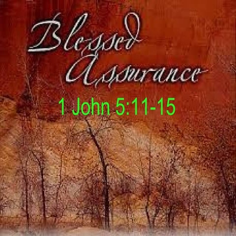 Blessed assurance