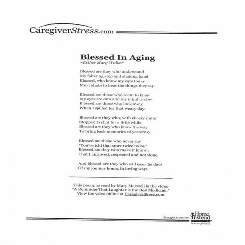 Blessed In Aging | PDF