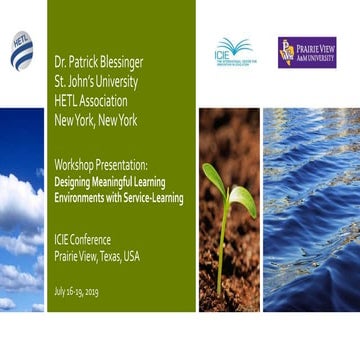 Designing meaningful learning environments with service-learning