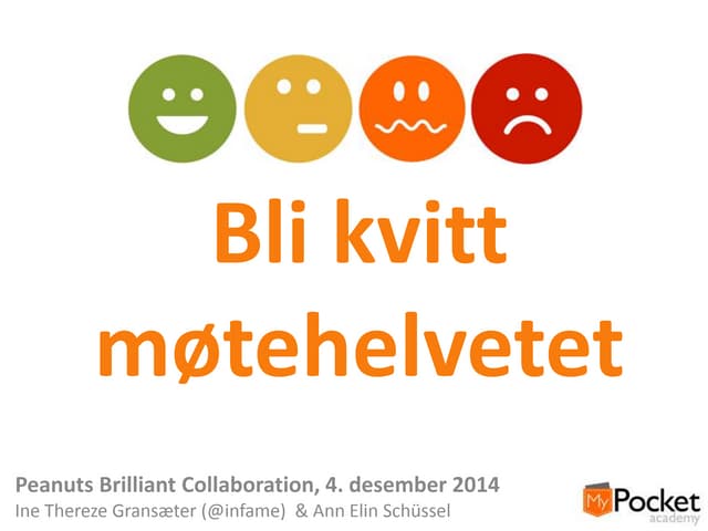 Bli kvitt møtehelvetet for det koster mer enn sykefraværet fra MyPocket.Academy