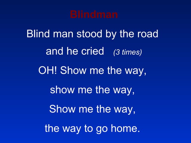 Blind Man | PPT