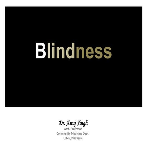 Blindness lecture Public Health