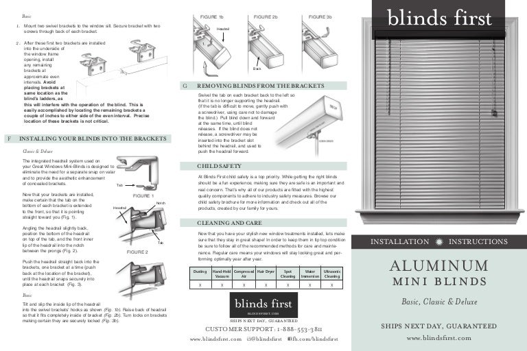 BlindsFirst How to install aluminum mini blinds